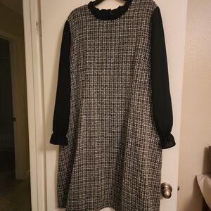 BloomChic Black and White Long Sleeve Dress